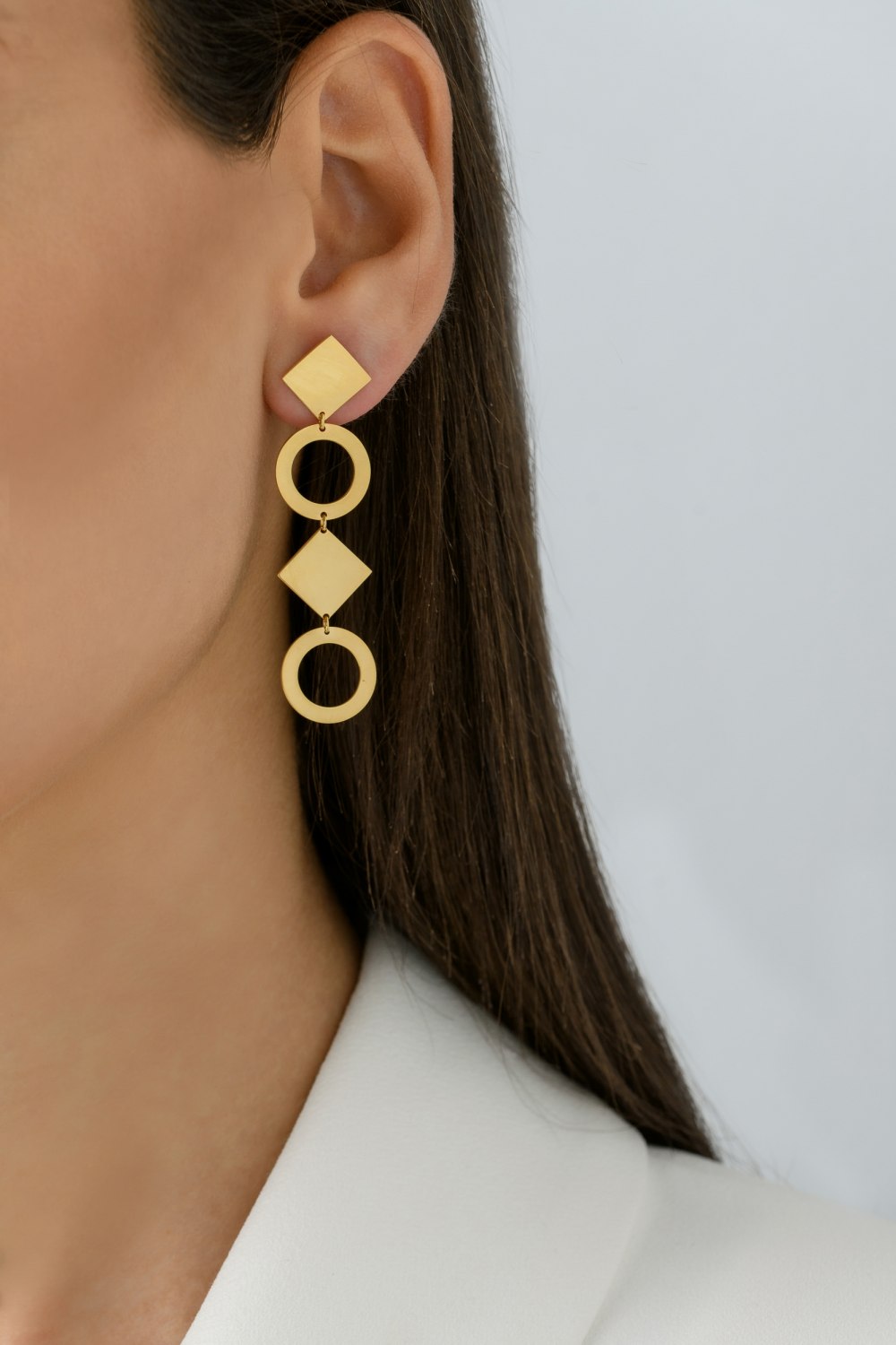 ANASTASIA KESSARIS - Geometric Elegance Gold Earrings